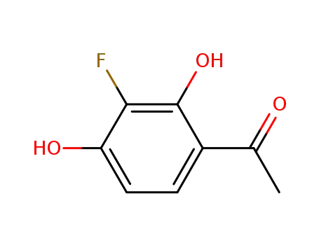 Molecular Structure of 888968-46-5 (Ethanone,  1-(3-fluoro-2,4-dihydroxyphenyl)-)