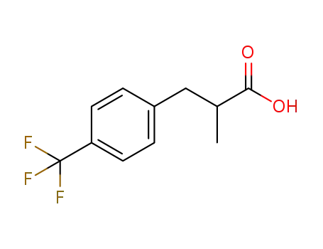 Molecular Structure of 1192772-71-6 (2-(4-(trifluoroMethyl)benzyl)propanoic acid)