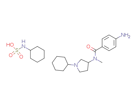 4-amino-N-(1-cyclohexyl-3-pyrrolidinyl)-N-methylbenzamide cyclohexanesulfamate