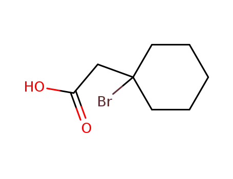Molecular Structure of 5469-37-4 ((1-bromocyclohexyl)acetic acid)