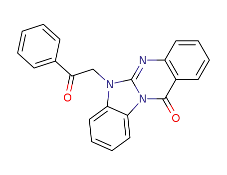 6-(2-oxo-2-phenyl-ethyl)-6<i>H</i>-benzo[4,5]imidazo[2,1-<i>b</i>]quinazolin-12-one