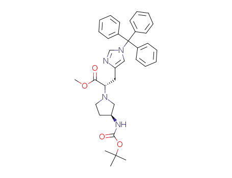 (+)-Methyl (2S)-2-{(3S)-3-[(tert-butoxycarbonyl)amino]pyrrolidinyl}-3-(1-trityl-1H-imidazol-4-yl)Propanoate
