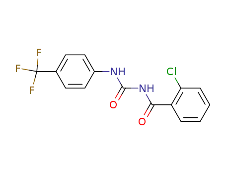 Molecular Structure of 75663-37-5 (2-chloro-N-{[4-(trifluoromethyl)phenyl]carbamoyl}benzamide)