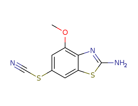Molecular Structure of 14372-52-2 (Thiocyanic acid, 2-amino-4-methoxy-6-benzothiazolyl ester)