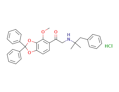 2-(1,1-dimethyl-2-phenylethylamino)-1-(4-methoxy-2,2-diphenyl-benzo[1,3]dioxol-5-yl)-ethanone hydrochloride