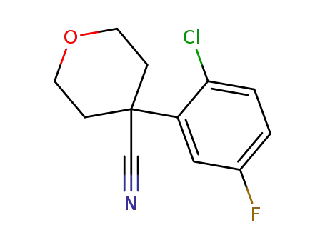 2H-Pyran-4-carbonitrile, 4-(2-chloro-5-fluorophenyl)tetrahydro-