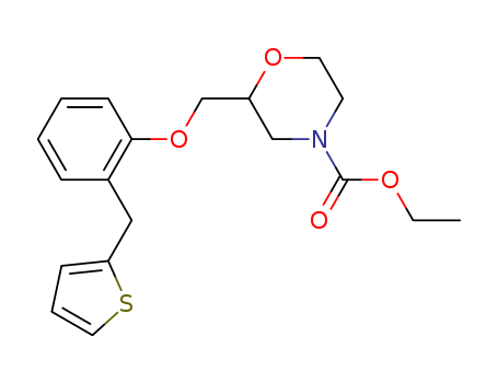 4-Morpholinecarboxylic acid, 2-[[2-(2-thienylmethyl)phenoxy]methyl]-,  ethyl ester