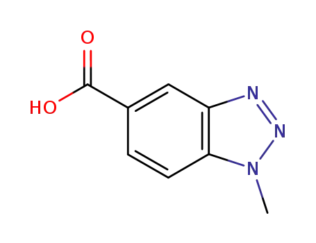Molecular Structure of 305381-67-3 (1-METHYL-1H-1,2,3-BENZOTRIAZOLE-5-CARBOXYLIC ACID)
