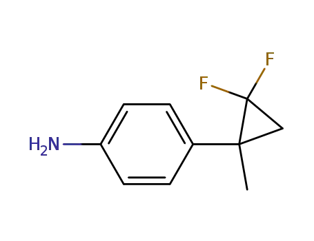 Molecular Structure of 113664-76-9 (Benzenamine, 4-(2,2-difluoro-1-methylcyclopropyl)-)