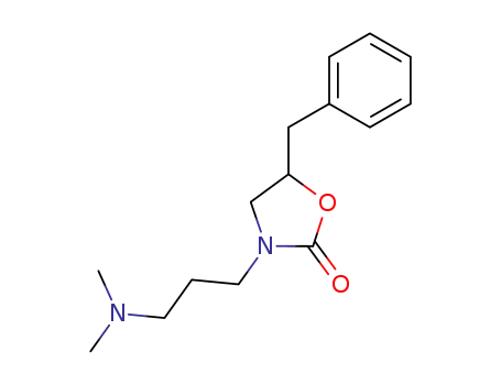 Molecular Structure of 62825-85-8 (2-Oxazolidinone, 3-[3-(dimethylamino)propyl]-5-(phenylmethyl)-)