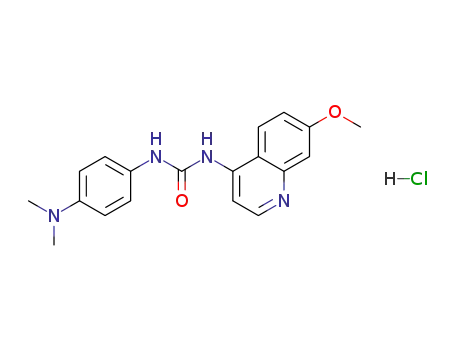 1-(4-N,N-dimethylaminophenyl)-3-(7-methoxy)quinolin-4-ylurea hydrochloride