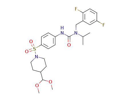 1-(2,5-difluoro-benzyl)-3-[4-(4-dimethoxymethyl-piperidine-1-sulfonyl)-phenyl]-1-isopropyl-urea