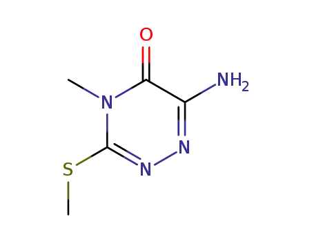 Molecular Structure of 89730-72-3 (1,2,4-Triazin-5(4H)-one, 6-amino-4-methyl-3-(methylthio)-)
