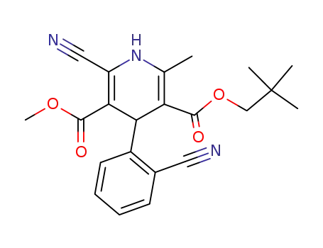 3,5-Pyridinedicarboxylic acid,
2-cyano-4-(2-cyanophenyl)-1,4-dihydro-6-methyl-,
5-(2,2-dimethylpropyl) 3-methyl ester