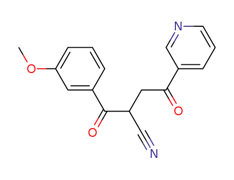 2-(3-methoxybenzoyl)-4-oxo-4-pyridin-3-yl-butyronitrile