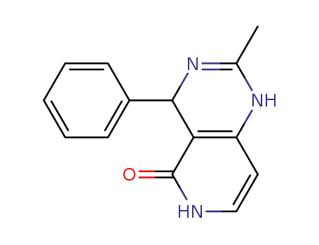 Molecular Structure of 104821-82-1 ((+/-)-1,4,5,6-tetrahydro-2-methyl-5-oxo-4-phenyl-pyrido[4,3-d]pyrimidine)