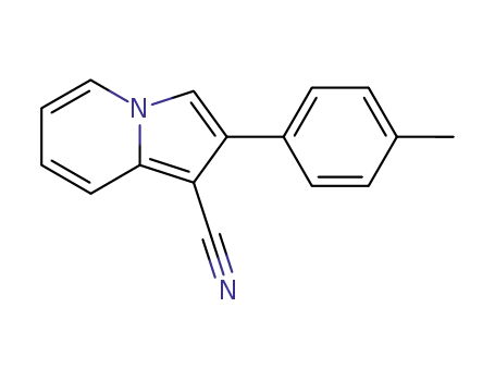 Molecular Structure of 63014-88-0 (1-Indolizinecarbonitrile, 2-(4-methylphenyl)-)