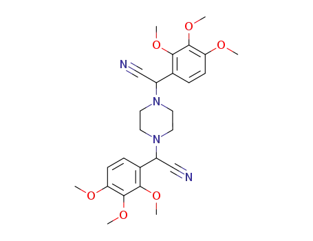 Molecular Structure of 55829-45-3 (N,N'-bis-(α-cyano-2,3,4-trimethoxybenzyl)piperazine)