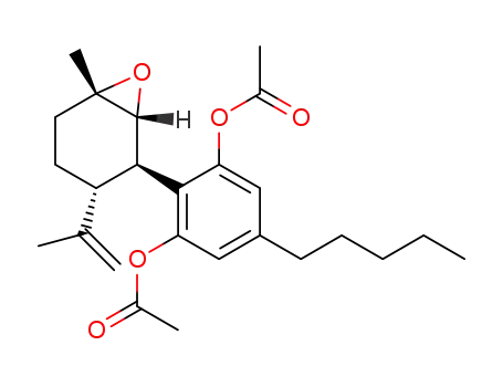 Molecular Structure of 54490-19-6 (1,3-Benzenediol, 2-(6-methyl-3-(1-methylethenyl)-7-oxabicyclo(4.1.0)he pt-2-yl)-5-pentyl-, diacetate, (1R-(1alpha,2alpha,3beta,6alpha))-)