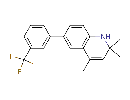 Molecular Structure of 179894-43-0 (Quinoline, 1,2-dihydro-2,2,4-trimethyl-6-[3-(trifluoromethyl)phenyl]-)