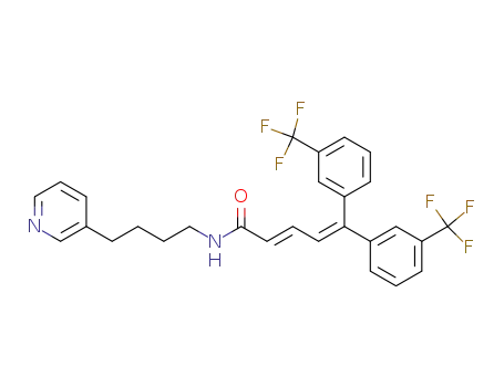 (E)-5,5-bis[3-(Trifluoromethyl)phenyl]-N-[4-[3-pyridinyl)butyl]-2,4-pentadienamide