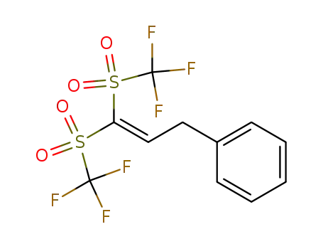 Molecular Structure of 58510-70-6 (Benzene, [3,3-bis[(trifluoromethyl)sulfonyl]-2-propenyl]-)