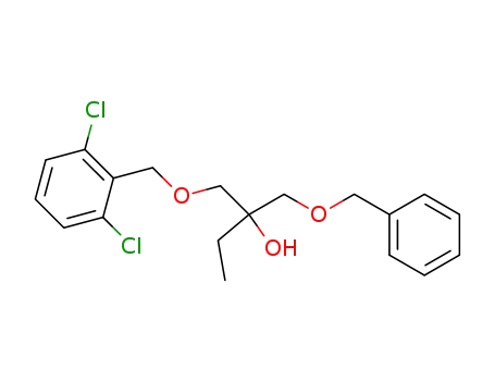 Molecular Structure of 58021-01-5 (2-Butanol, 1-[(2,6-dichlorophenyl)methoxy]-2-[(phenylmethoxy)methyl]-)