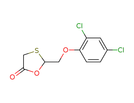 Molecular Structure of 63354-05-2 (2-[(2,4-dichlorophenoxy)methyl]-1,3-oxathiolan-5-one)