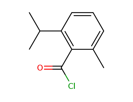 Molecular Structure of 535961-77-4 (Benzoyl chloride, 2-methyl-6-(1-methylethyl)- (9CI))