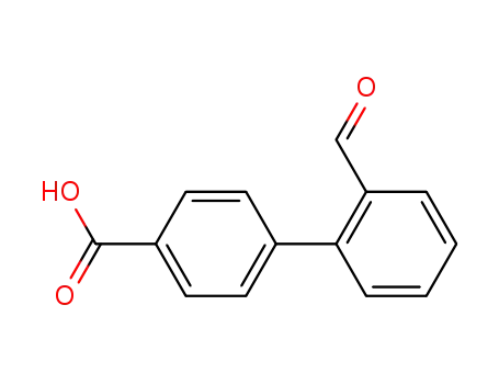 Molecular Structure of 205871-49-4 (2'-FORMYL-BIPHENYL-4-CARBOXYLIC ACID)
