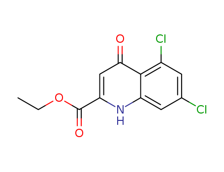 2-Quinolinecarboxylic acid, 5,7-dichloro-4-hydroxy-, ethyl ester
