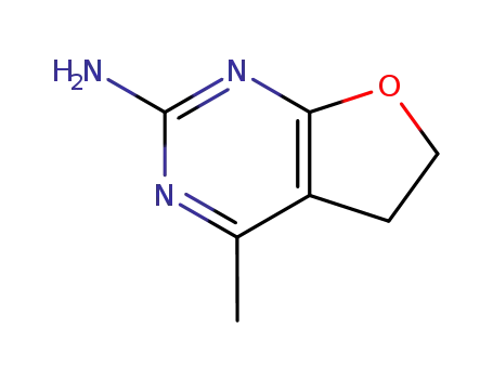 Molecular Structure of 21585-10-4 (4-methyl-5,6-dihydrofuro[2,3-d]pyrimidin-2-amine)
