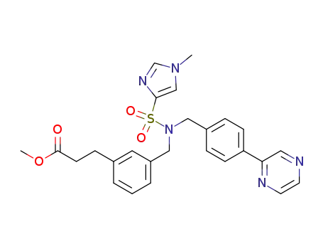 3-(3-{[(1-Methyl-1 H-imidazole-4-sulfonyl)-(4-pyrazin-2-yl-benzyl)-amino]-methyl}-phenyl)-propionic acid methyl ester