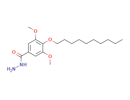Molecular Structure of 88692-79-9 (Benzoic acid, 4-(decyloxy)-3,5-dimethoxy-, hydrazide)