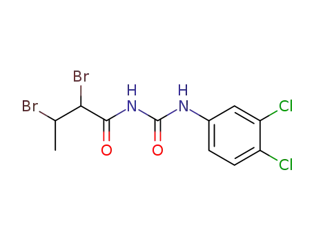Molecular Structure of 61439-22-3 (Butanamide, 2,3-dibromo-N-[[(3,4-dichlorophenyl)amino]carbonyl]-)