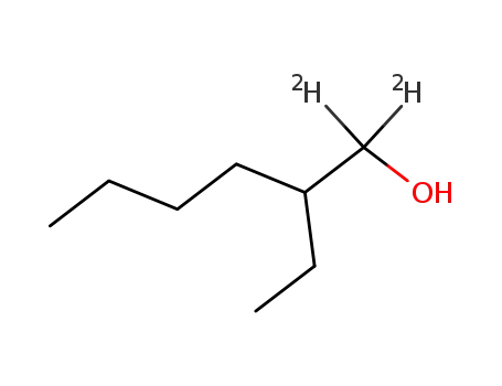 Molecular Structure of 393563-03-6 (2-ethylhexan-1,1-d<SUB>2</SUB>-1-ol)