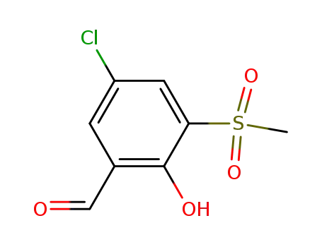 Benzaldehyde, 5-chloro-2-hydroxy-3-(methylsulfonyl)-