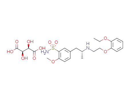 Molecular Structure of 853913-61-8 ((R)-tamsulosin(+)-tartrate salt)