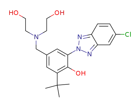 2-(2'-Hydroxy-3'-tert-butyl-5'-(bis(2-hydroxyethyl)aminomethyl)phenyl)-5-chlorobenzotriazole