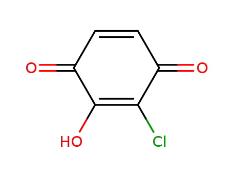 Molecular Structure of 110931-02-7 (2,5-Cyclohexadiene-1,4-dione,  2-chloro-3-hydroxy-)