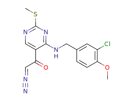 4-(3-chloro-4-methoxybenzylamino)-5-(diazomethylcarbonyl)-2-methylthiopyrimidine