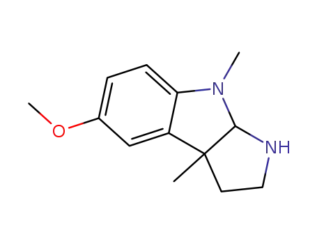 Molecular Structure of 46479-70-3 (1,2,3,3A,8,8A-HEXAHYDRO-5-METHOXY-3A,8-DIMETHYL-PYRROLO[2,3-B]INDOLE)