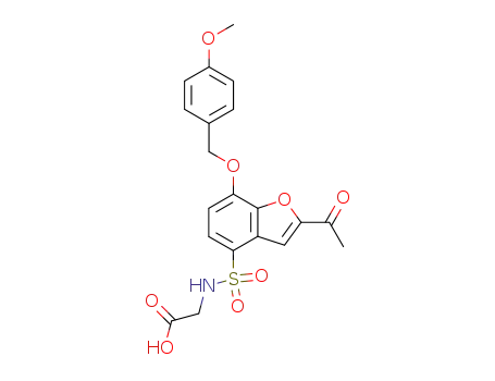 Glycine,
N-[[2-acetyl-7-[(4-methoxyphenyl)methoxy]-4-benzofuranyl]sulfonyl]-