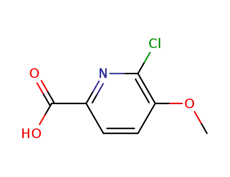 Molecular Structure of 112750-30-8 (6-Chloro-5-methoxypicolinic acid)