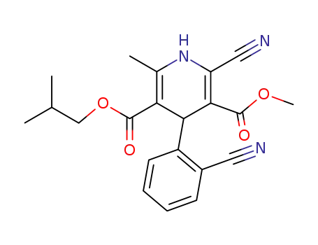 Isobutyl 6-cyano-2-methyl-4 (2-cyanophenyl)-5-methoxycarbonyl-1,4-dihydropyridine-3-carboxylate