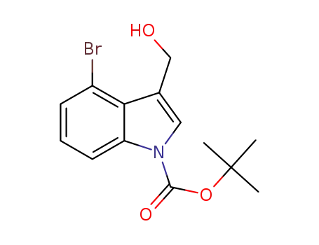 Molecular Structure of 914349-05-6 (1-Boc-4-bromo-3-hydroxymethylindole)