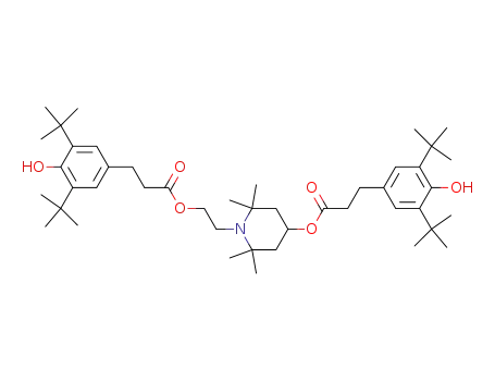 Benzenepropanoic acid, 3,5-bis(1,1-dimethylethyl)-4-hydroxy-, 1-(2-(3-(3,5-bis(1,1-dimethylethyl)-4-hydroxyphenyl)-1-oxopropoxy)ethyl)-2,2,6,6-tetramethyl-4-piperidinyl ester