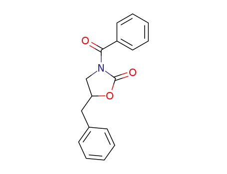 Molecular Structure of 62825-83-6 (2-Oxazolidinone, 3-benzoyl-5-(phenylmethyl)-)