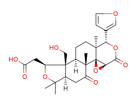 Molecular Structure of 22149-50-4 (Limonoic acid 16,17-lactone)