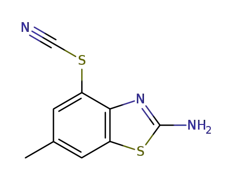Molecular Structure of 51335-54-7 (Thiocyanic acid, 2-amino-6-methyl-4-benzothiazolyl ester (9CI))